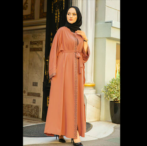 Nouvelle saison dubaï arabe musulman islamique mode femmes qualité caftan tunique Abaya robe XXL XXXL tailles modèles turcs pour l'Aïd - Product Image 1