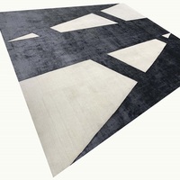 New Zealand Fine Wool Hand gesponnene Bambus seide Übergroße hand gefertigte hand gefertigte hand geknüpfte Indo Tibbetan Nepali Teppich Teppich für Villa