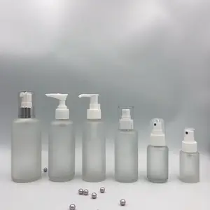 Cosmetic packaging frost glass spray lotion bottle