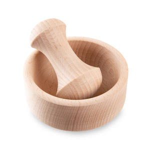 Mortero de madera 100%, conjunto de piedra de granito y Mazo, piedra Natural, ajo para agua segura, producto y pulido - Product Image 4