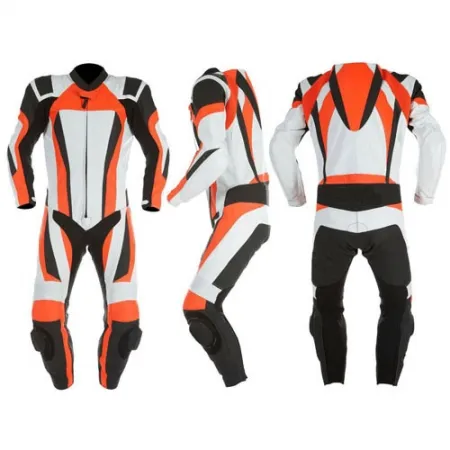 Custom Men's Motorbike Suit Made of Genuine Leather Motorbike Suit High Quality Protection Motorcycle Auto Racing Suit