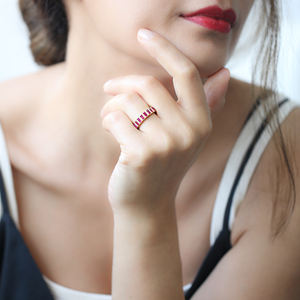 ทับทิมหินออกแบบวงแหวนตุรกีขายส่ง Handcrafted 925เงินสเตอร์ลิงเครื่องประดับ - Product Image 2