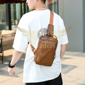 Bolso cruzado de cuero Pu para hombre, bolsa de pecho superligera, barata, de un solo hombro - Product Image 6