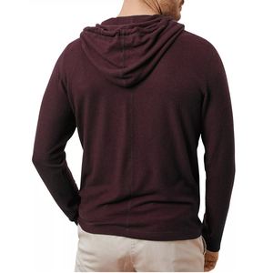 Whole Sale Custom Zipper burgundy Color hoodie for man Pure Cotton hoodies as per customer requirement - Product Image 6