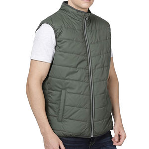 Blouson matelassé sans manches à capuche élégant pour homme, idéal pour l'hiver, écologique, coupe-vent, réversible, avec logo personnalisé, dernière tendance streetwear - Product Image 3