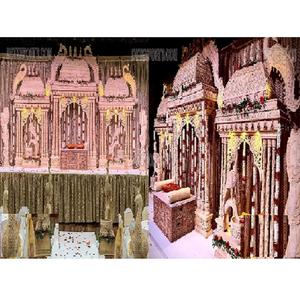 Gran boda de Sri Lanka Mandap escenario Grande boda del Sur decoración de escenario de noche gran Rajasthani decoración de escenario de boda EE. UU. - Product Image 1