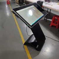 Layar Monitor Kios Interaktif PCAP Kapasitif dengan Printer dan Pemindai Barcode, OEM Kustom