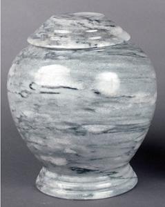 Urnes funéraires funéraires Urne de crémation en métal à texture de marbre fini noir pour cendres Urne funéraire et funéraire - Product Image 4