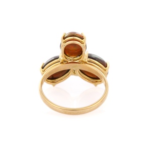 Unique Design Natural Oval <b>Opal</b> With Diamond Gemstone <b>Ring</b> 18K Solid Yellow Gold Three Stone <b>Ring</b> Fashion Jewelry <b>for</b> <b>Women</b> - Product Image 4