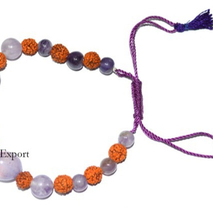 With Best Quality of Amethyst With Rudraksha <b>Bracelets</b> : Amethyst With Rudraksha <b>Bracelets</b> for Sale - Product Image 1