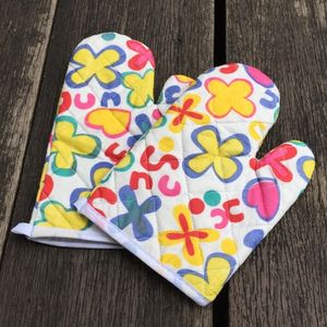 Mitaines de four en coton Mitaines de four lavables avec suspension Design imprimé Belle mitaine de four - Product Image 2