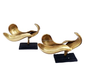 Objet de table en métal de conception antique fait à la main noir enduit de poudre décoration de la maison objet d'affichage de salon utilisation de restaurant/hôtel - Product Image 1