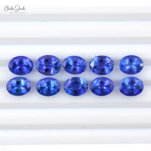 Tanzanite naturelle 9x7mm pierre précieuse de taille ovale fabriquée à la main pierres précieuses en vrac pour la fabrication de bijoux fournisseur en gros de l'Inde - Product Image 3