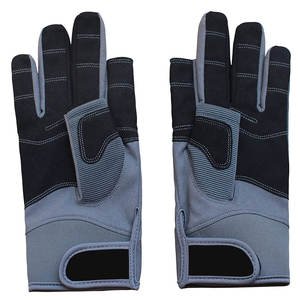 Guantes de Navegación de Cuero de Alta Calidad con Logotipo Personalizado OEM, Diseño de Medio Dedo/Sin Dedos, Correa de Muñeca Ajustable, Impermeables para Hombre - Product Image 2