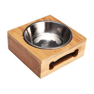 Cuenco de madera de lujo para perros para mascotas, alimentación animal ecológica para el hogar o el hotel, producto decorativo - Product Image 2