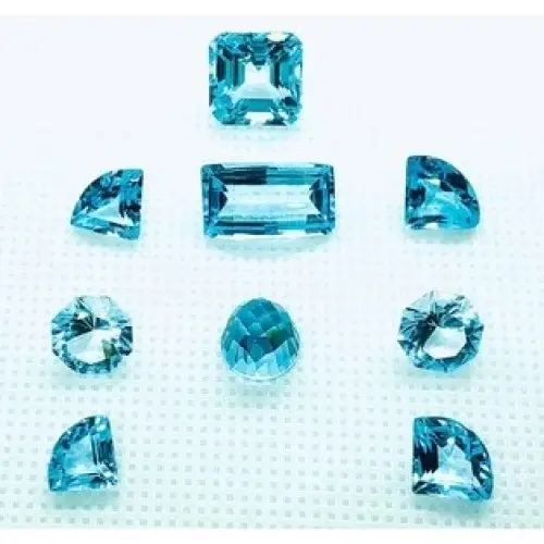 " Fancy Shape Cut Natural Sky Blue Topaz " Wholesale Factory Price High Quality Faceted Loose Gemstones | 3 TO 100 Carat