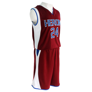 Uniforme de baloncesto 100% poliéster para hombre, uniforme personalizado para jóvenes - Product Image 5