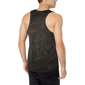 Top de entrenamiento sin mangas para hombres con sisas profundas Camiseta sin mangas para hombres para levantamiento de pesas Tela de algodón suave - Product Image 4