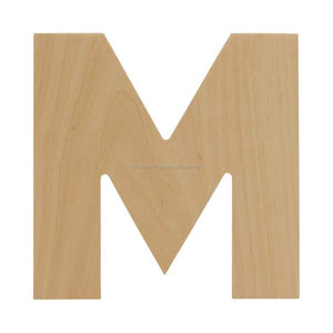 Lettres de l'alphabet en bois naturel faites à la main en gros pour la décoration murale de la maison - Product Image 3