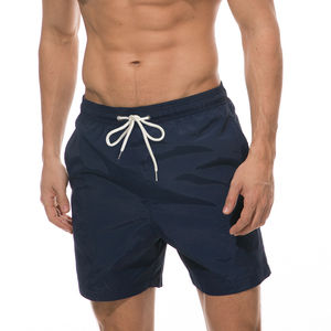 Pantalones cortos de gimnasio para hombre de poliéster 100% al por mayor ropa de entrenamiento al aire libre de playa informal transpirable de secado rápido calle sólida - Product Image 4