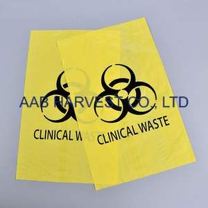 Vietnam productos de amianto bolsa pe material impreso personalizado de riesgo biológico bolsa de residuos de los hospitales médicos bolsa de residuos - Product Image 5