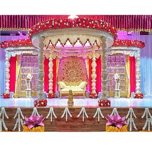 Diseños Modernos de Mandap de Madera para Bodas en el Reino Unido, Nuevo Diseño de Mandap de Madera para Bodas, Mandap de Madera Floral Real Rosa para Bodas en Australia - Product Image 1