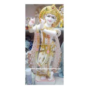 Gorgeous Marble Pure Marble Krishna Statue - Product Image 1