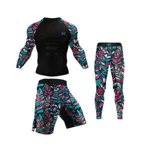 Ensemble de sport de compression pour homme de haute qualité, 7 pièces, en polyester/coton, séchage rapide, pour l'entraînement MMA et les arts martiaux pour adultes - Product Image 2