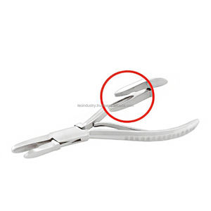 Alicates de bloqueo de punta redonda de acero inoxidable con chapado en hierro y níquel, molde de plástico de mandíbula curvada múltiple para herramienta de joyería, fabricación de joyas - Product Image 1