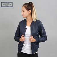 Blouson style Bomber pour femmes, veste couleur unie, vert militaire