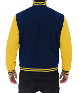 Chaqueta Universitaria de Béisbol para Hombre, 100% Poliéster, Chaqueta Bomber Ligera de Satén con un Solo Botón - Product Image 2