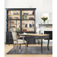 Chaise de bureau exécutive moderne en bois de luxe européenne avec accoudoirs réglables en hauteur et couleur personnalisée pour la maison/le bureau