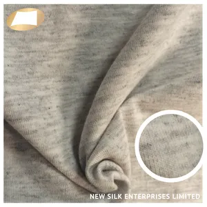 Polyester spandex cvc cotton textile melange fabric for t shirt