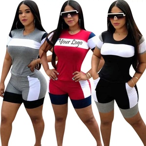 Traje de dos piezas para mujer, traje de media manga - Product Image 2