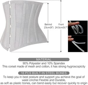 Corsés deshuesados de acero Precio de fábrica al por mayor Corsés de mujer de alta calidad Fabricante en Pakistán - Product Image 3