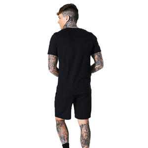 Venta al por mayor fabricado de los hombres Casual de talla grande verano otoño conjuntos cómodo bordado negro ropa precio razonable - Product Image 4