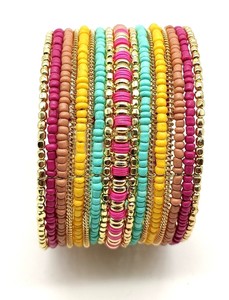 Pulseras abiertas de moda para mujer, joyería Bohemia hecha a mano con cuentas de semillas multicapa, accesorios de moda de la India - Product Image 3