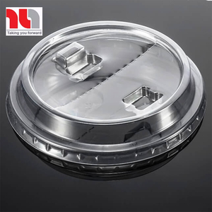 Gobelets et couvercles en plastique transparent PET jetables pour boissons, verrerie pour jus - Product Image 6