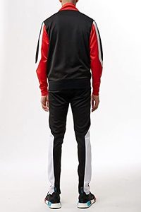 Uniforme de entrenamiento personalizado para hombre, ropa activa, pantalones deportivos multicolor, conjunto de 2 piezas de sudadera con cremallera completa - Product Image 6