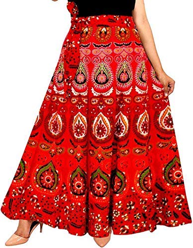 Indian Skirt and Top Boho Floral Print Cotton Set
