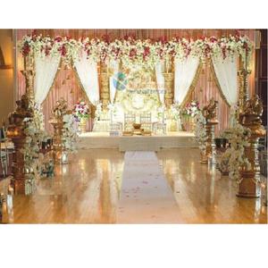 Pilar de desarrollo tradicional para escenario de boda, conjunto de decoración de escenario de boda tradicional de Tamilian - Product Image 1