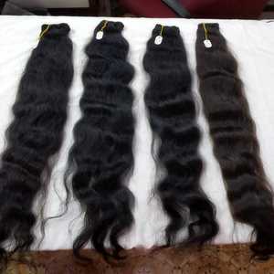 Extensions de cheveux indiens péruviens 100% vierges 9A faisceaux à double trame Extensions de cheveux humains en vrac de type cheveux raides d'exportation de pluie - Product Image 6