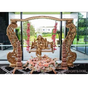 Décor d'entrée de mariage hindou traditionnel Ganpati Swing Setup pour fête et mariage Ganesh Décoration pour entrée - Product Image 1