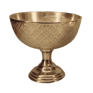 Bol à fruits en métal contemporain de haute qualité, martelé à la main, écologique, pour centre de table, occasions de mariage - Product Image 2