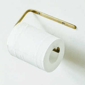 Porte-papier hygiénique suspendu en laiton antique au design moderne fini parfait pour une utilisation élégante de décor de salle de bain - Product Image 3