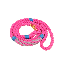 Luxe Tressé Coton Corde Pet Laisse Doux Polyester Chien Laisse Dentelle Personnalisée pour Petits Grands Chiens Naturel Biologique Fabricant