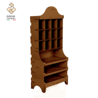 Meilleur présentoir en bois de bouleau pré-assemblé EUROSUD Fabriqué en Italie Étagères en nid d'abeille pour magasins et supermarchés Style italien Certifié