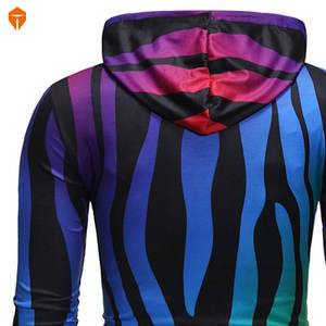 Mens cotton blended fleece sports pull over hoodie - Product Image 5
