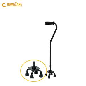 Bâton de marche extérieur à quatre pieds, 10 sections réglables, avec base en fourche et embout en caoutchouc, capacité de 200 lb pour personnes âgées - Product Image 3