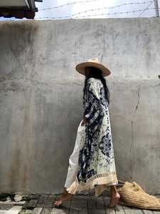 2020 New Look Traditional Pattern Kimono Women Dress <b>Tassel</b> Lace <b>Trim</b> Design Women Kimono - Product Image 4